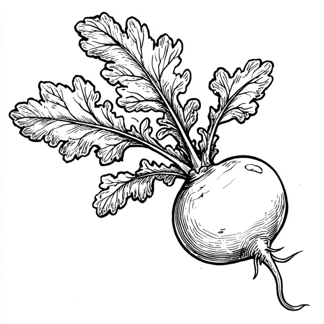 Turnip Clipart Illustration Simple Vegetable Art