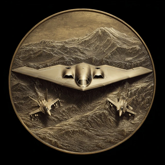 B2 Spirit Raptor Gold Coin Collectible