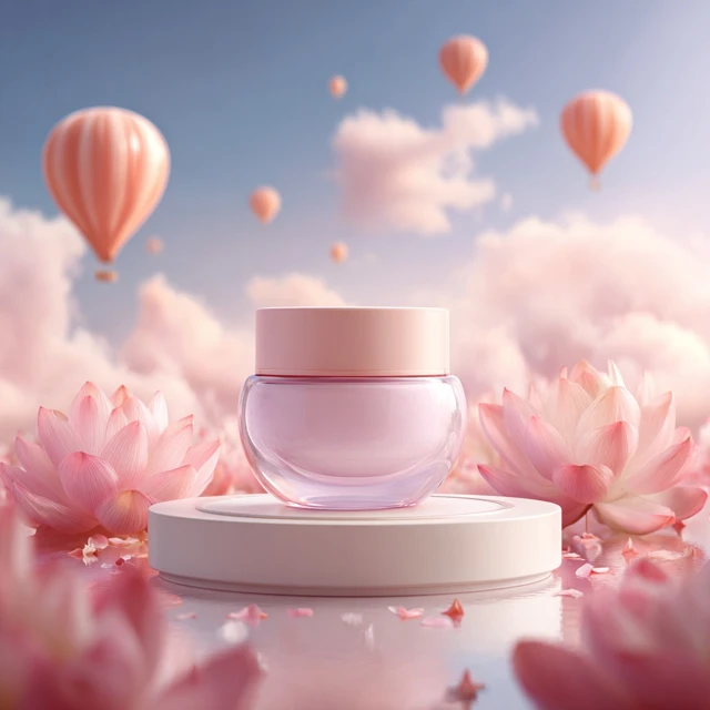 Luxury Cosmetic Jar Dreamy Pink Fantasy Product