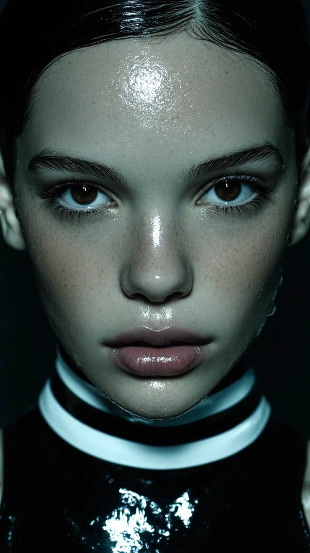 Underwater High Fashion Portrait Beautiful Woman