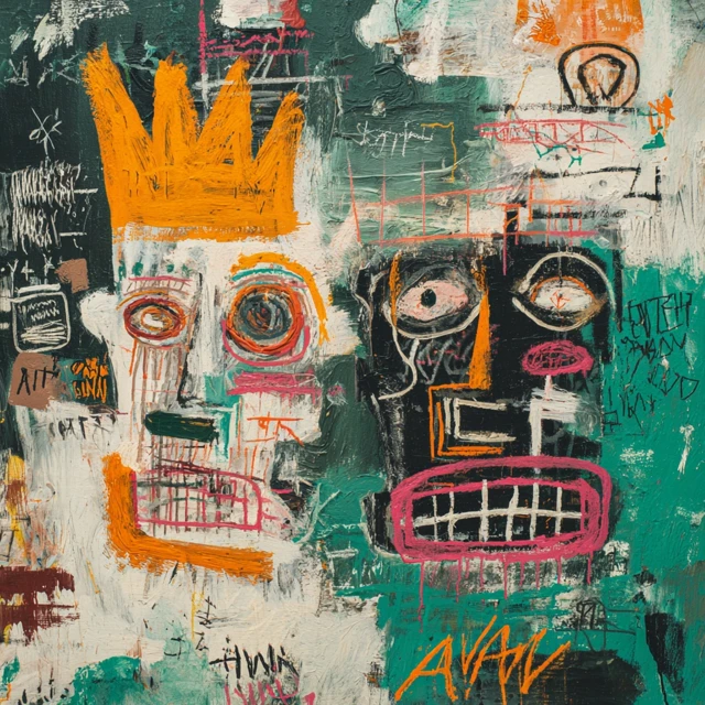 Basquiat Inspired Nigerian Art Abstract Painting