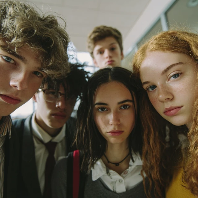 High School Students Alert and Focused