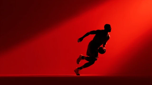 Basketball Player Silhouette Action Pose