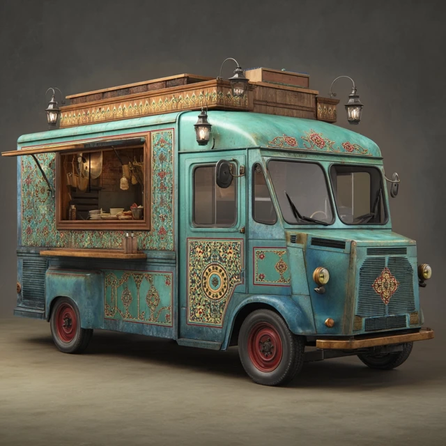 Lebanese Food Truck Arabesque Design
