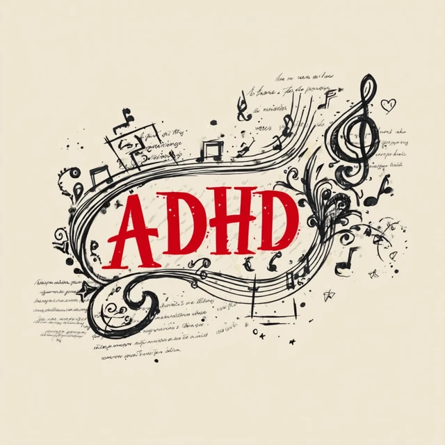ADHD Art: Sound Waves, Music Notes and Artistic Chaos
