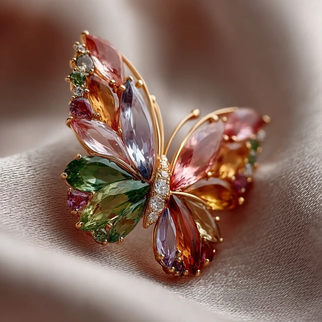 Rainbow Gemstone Butterfly Jewelry Beautiful Trend 2024
