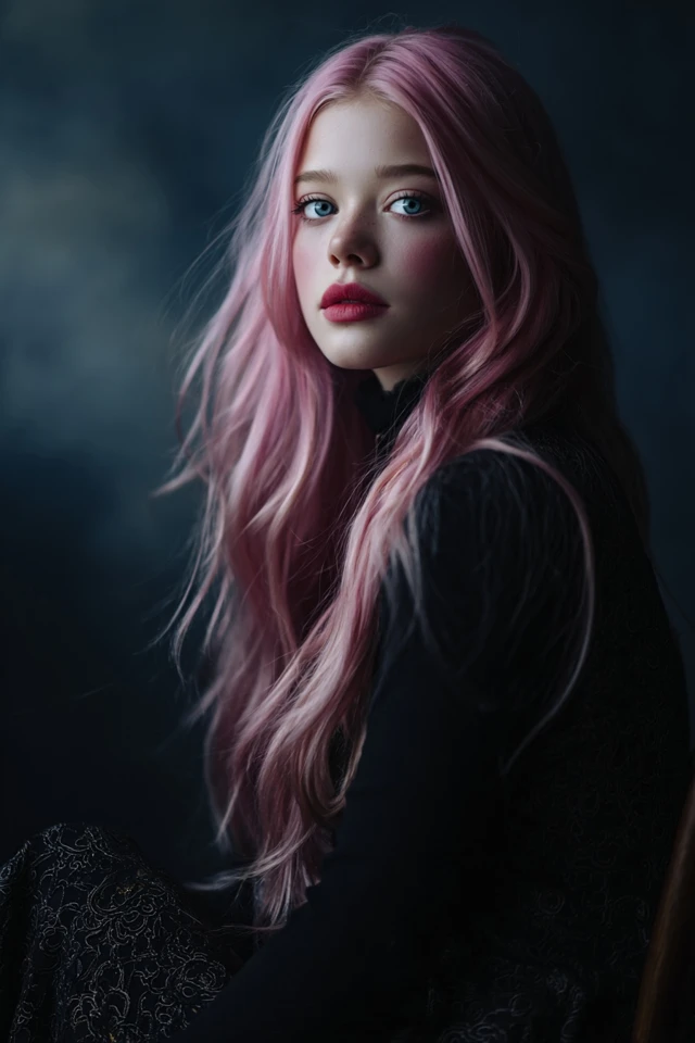 Gorgeous Young Woman with Pink Hair