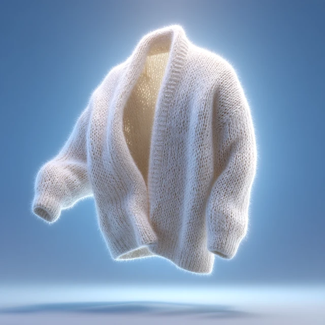 Luxury White Wool Sweater: Floating Elegance