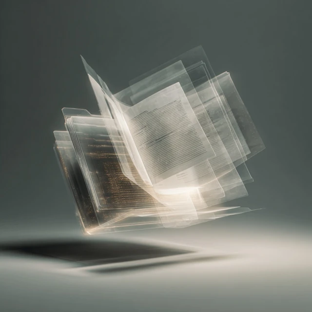Digital Document File Opening 3D Render