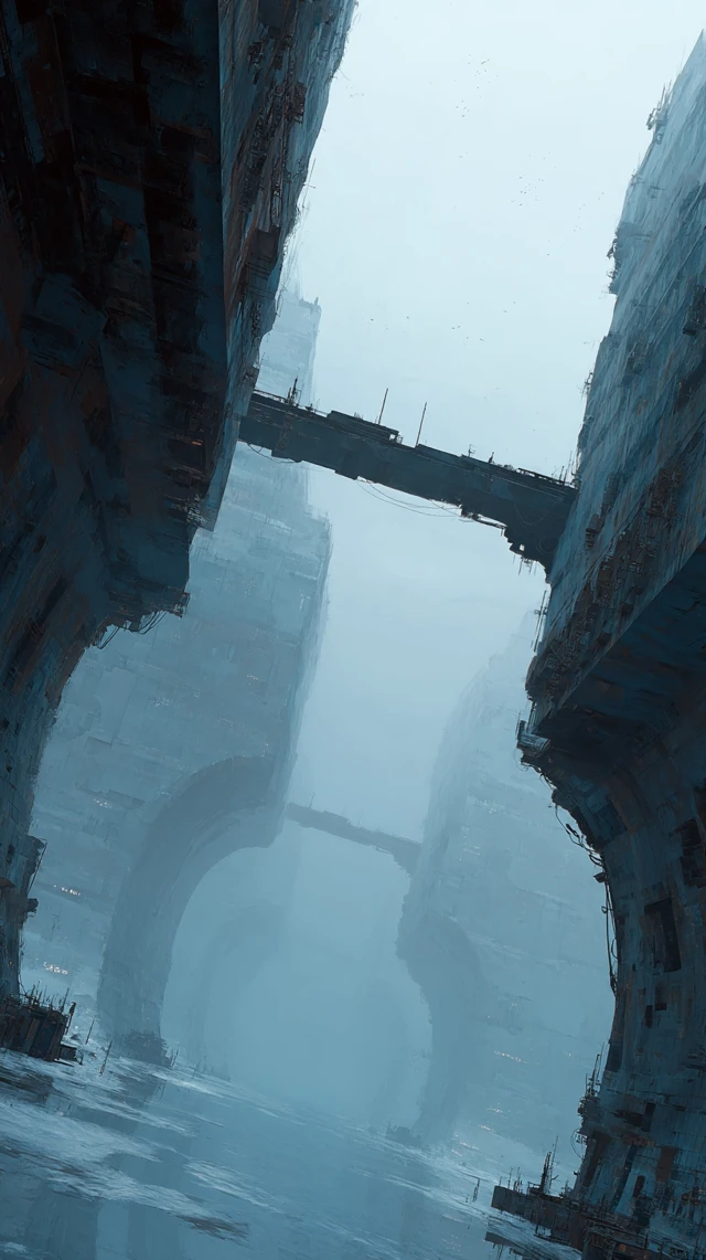 Dystopian Megastructure: Surreal Sci-Fi Concept Art