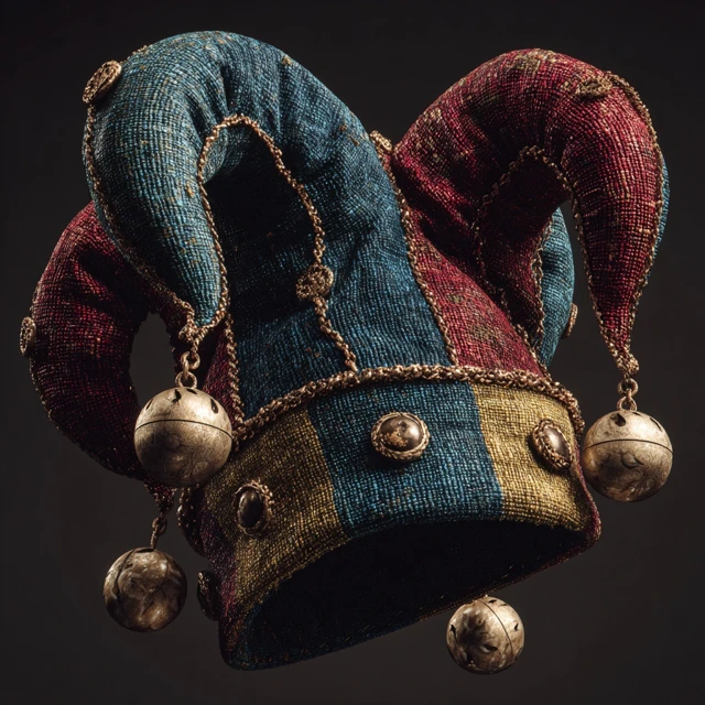 Colorful Jester Hat with Jingle Bells