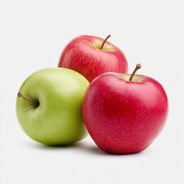 Red Apples on White Background Food Photography