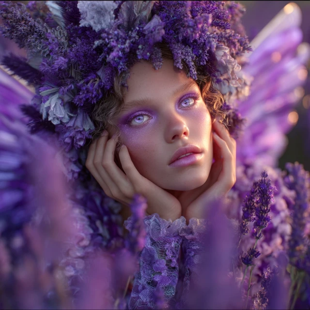 Angel of Love Lavender Fantasy Portrait