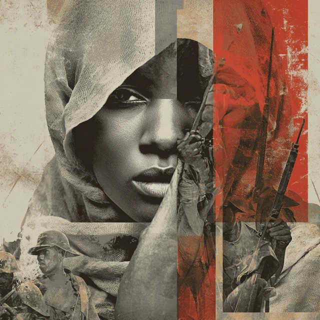 Art Deco Film Poster Sudanese Woman Attacked
