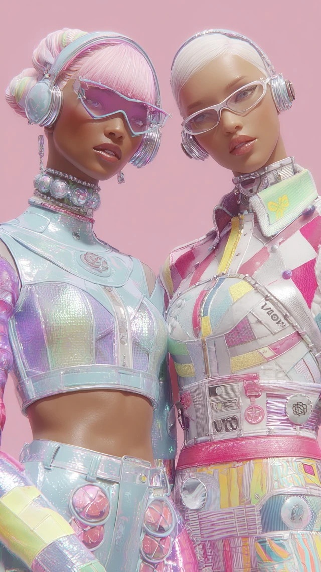 HyperStylized Barbie Doll Portrait AI Art