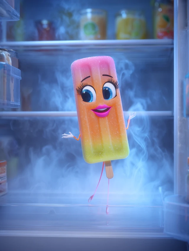 Joyful Popsicle Character 3D Animation