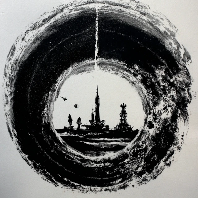 Space Launch Screen Print Art