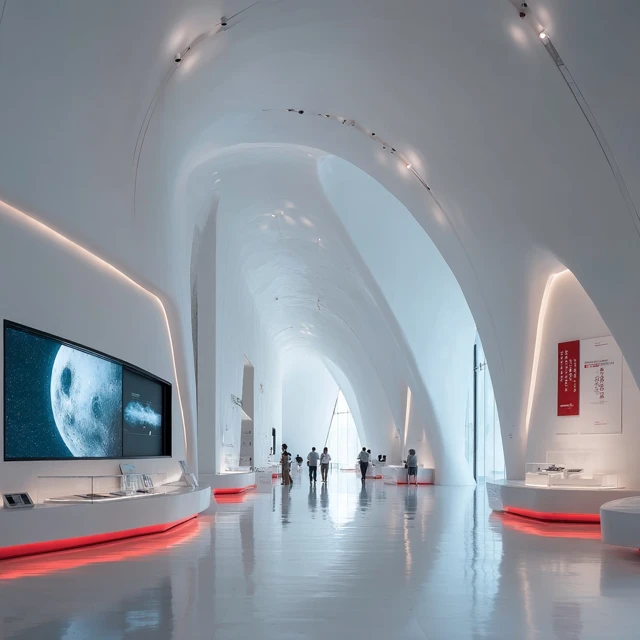 Modern High Tech Museum Interior Design