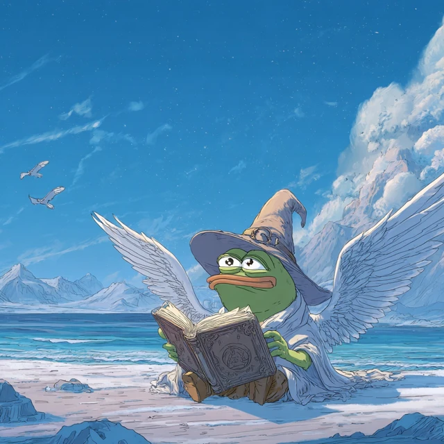 Pepe the Frog Wizard Cartoon Crypto Art