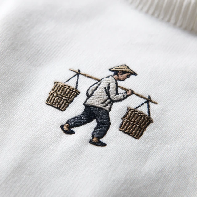 White Embroidered TShirt Classic Design