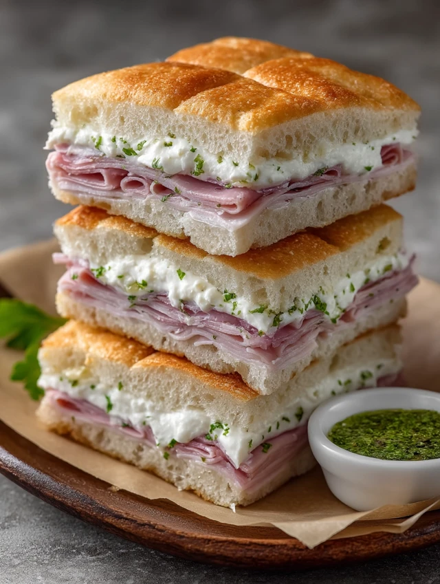 Italian Sandwich on Focaccia Bread