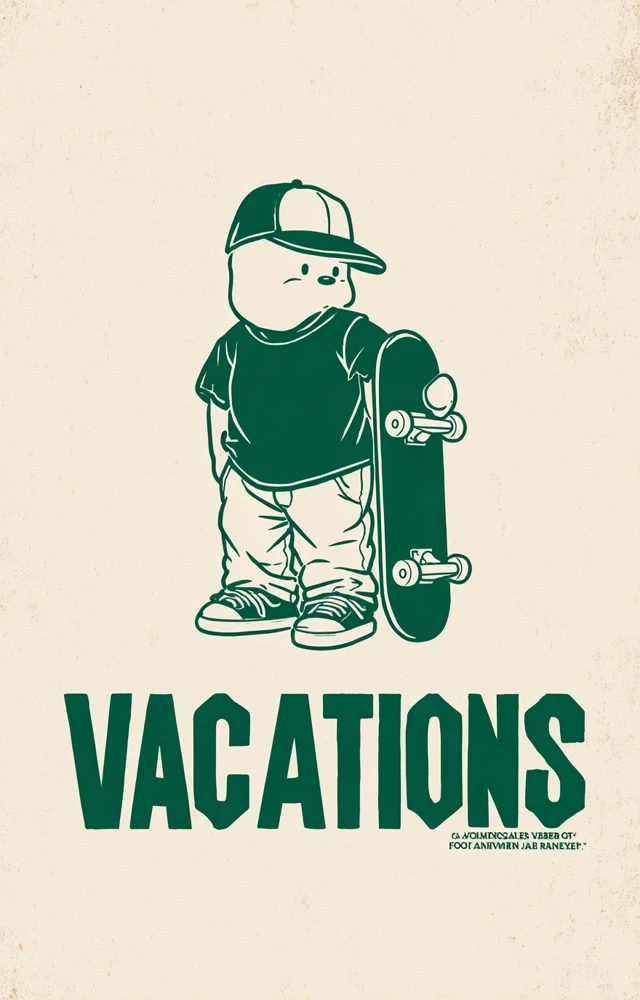 Vacation TShirt Design Frank Orson Skater