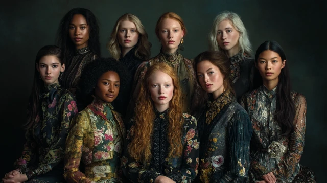 Vogue Photoshoot Beautiful Women Fashion Portrait