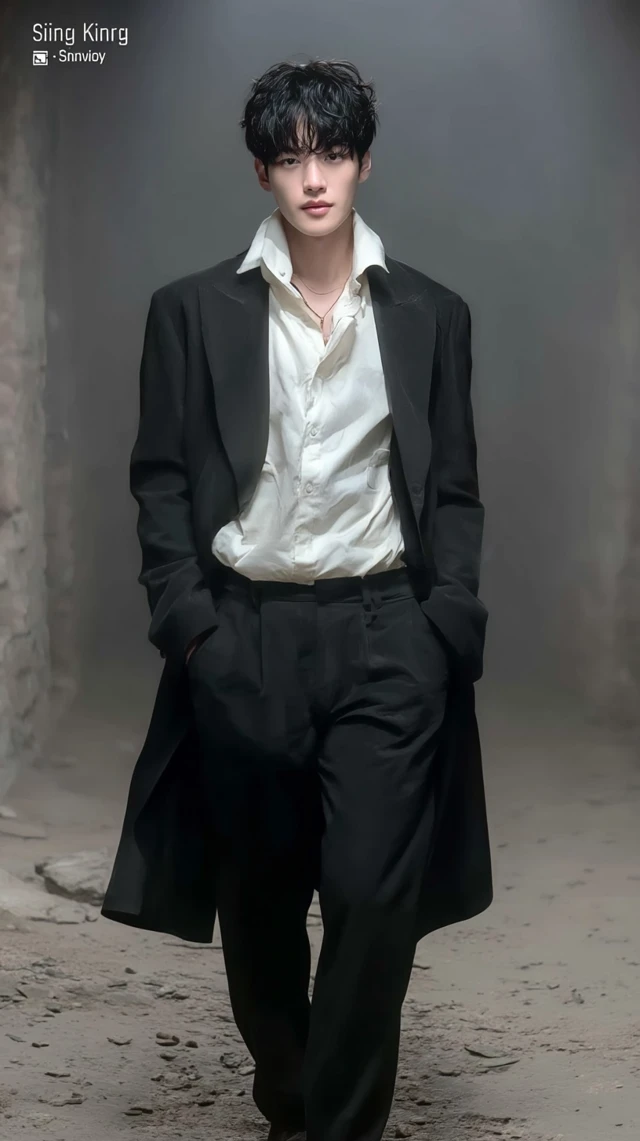 Korean Man Sung Jin Woo Inspired Cinematic Portrait