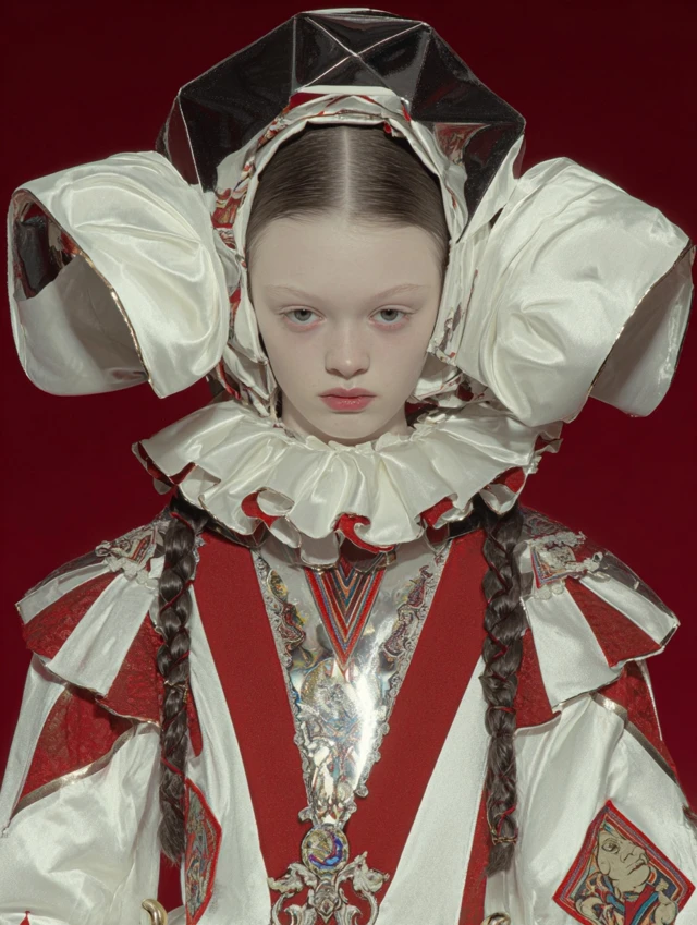 Elegant Portrait of a Young Woman in Formal Attire