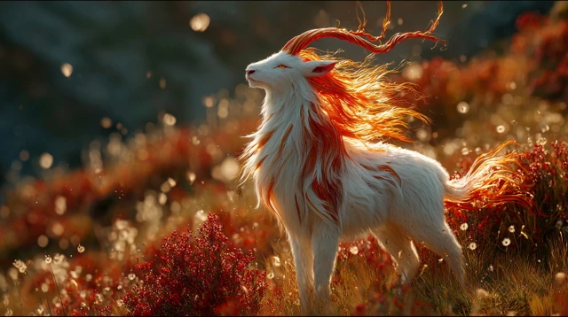 Mythical Beast Conglong in a Majestic Nature Scene