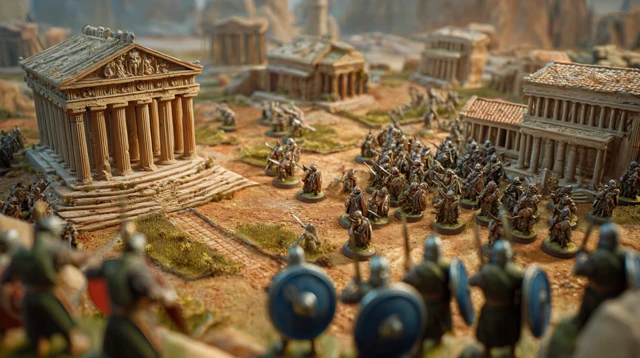 Ancient Greek War Game Battle Scene Miniature