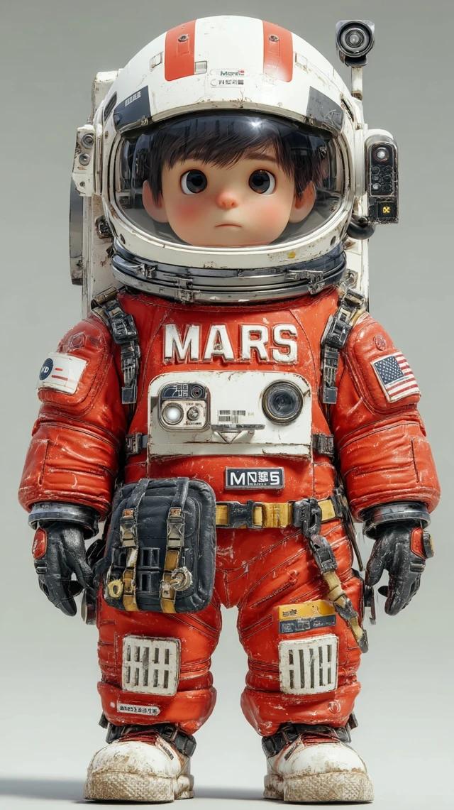 Anime Astronaut Boy in Mars Suit