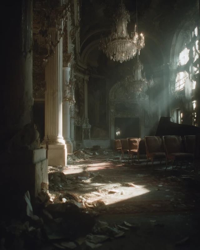 Abandoned Opera House Lobby Scene