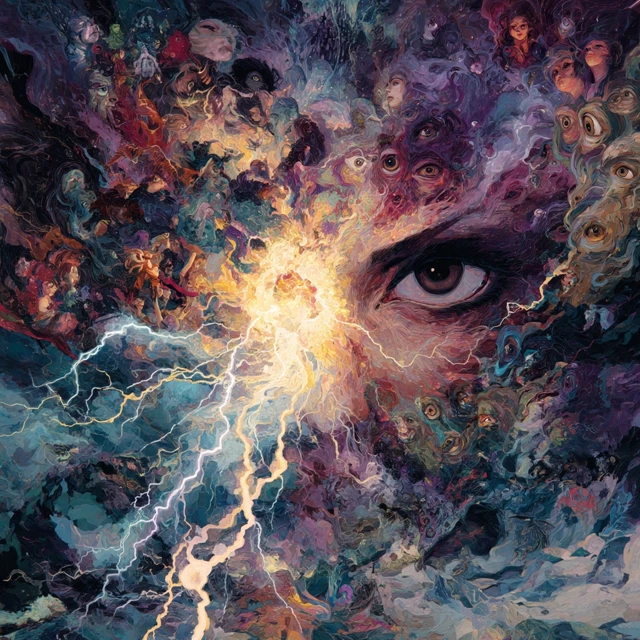 Collective Consciousness Vibrant Fusion Art