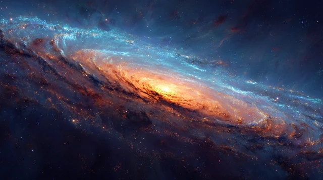 Beautiful Alien Galaxy in the Clouds