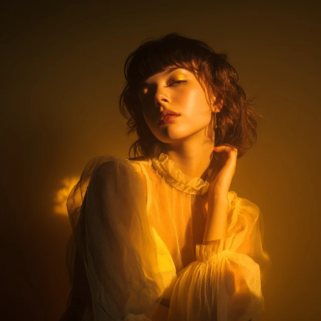 Portrait of a Woman Fashion Aesthetics Honey Light
