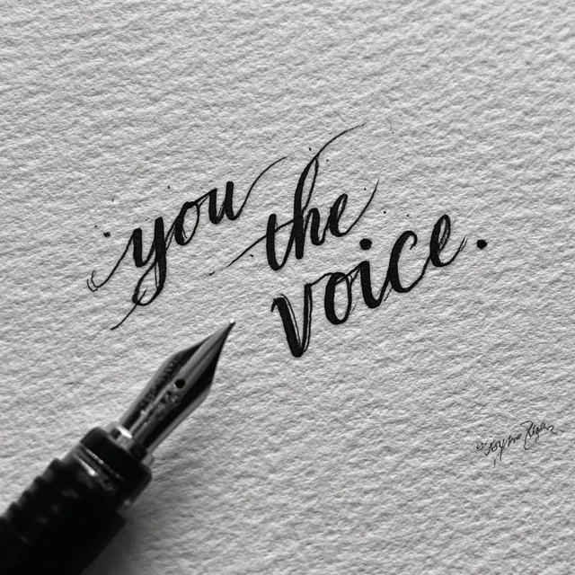 Youre the Voice Handwritten Ink Art