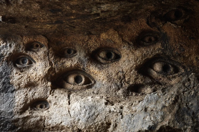 Cave Walls with Living Eyes A Mysterious Sight