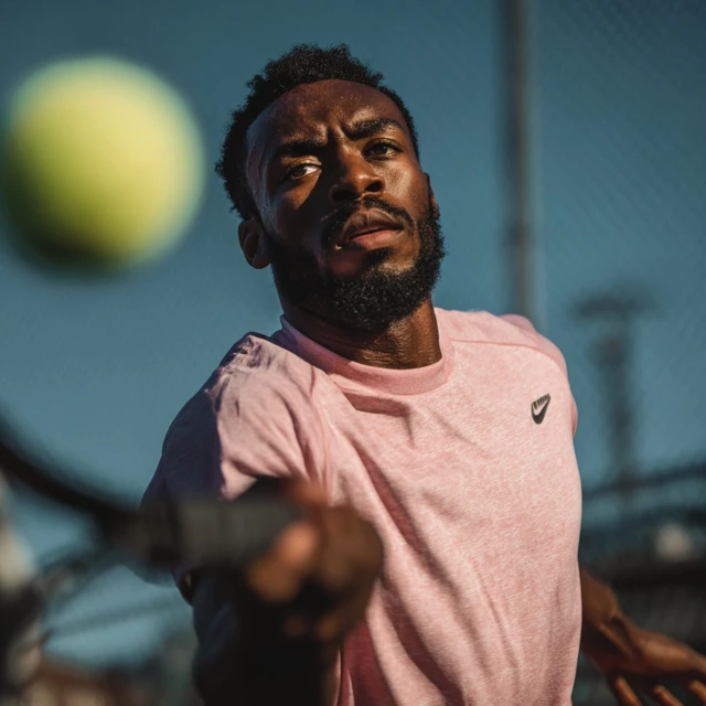 Tennis Player in Action High Definition Photo