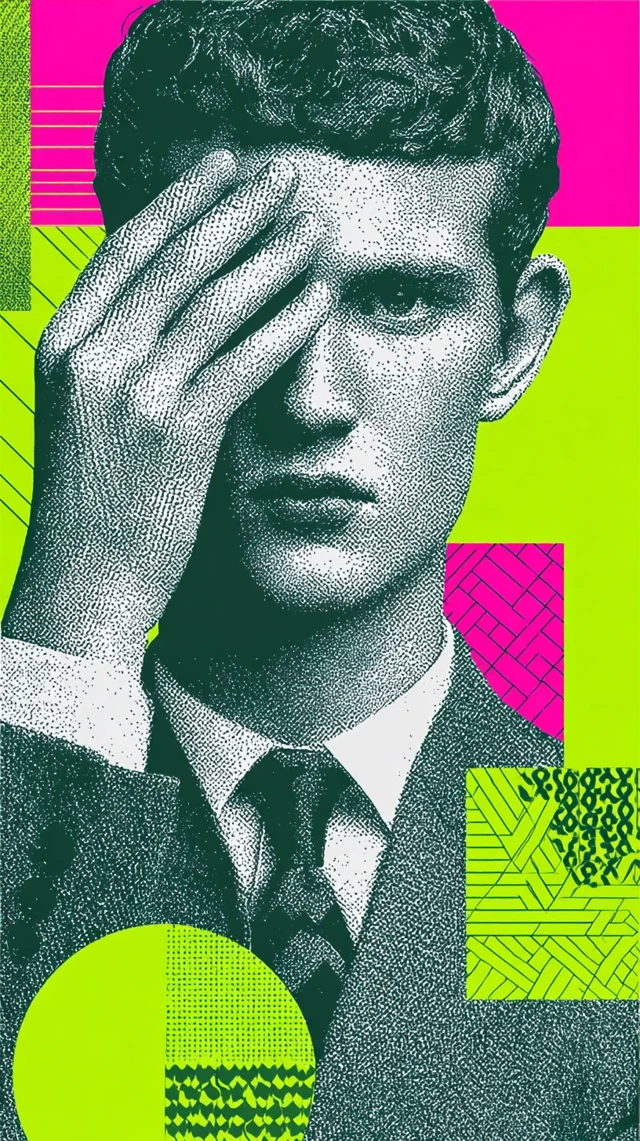 Pop Art Portrait Crypto Art Green and Pink