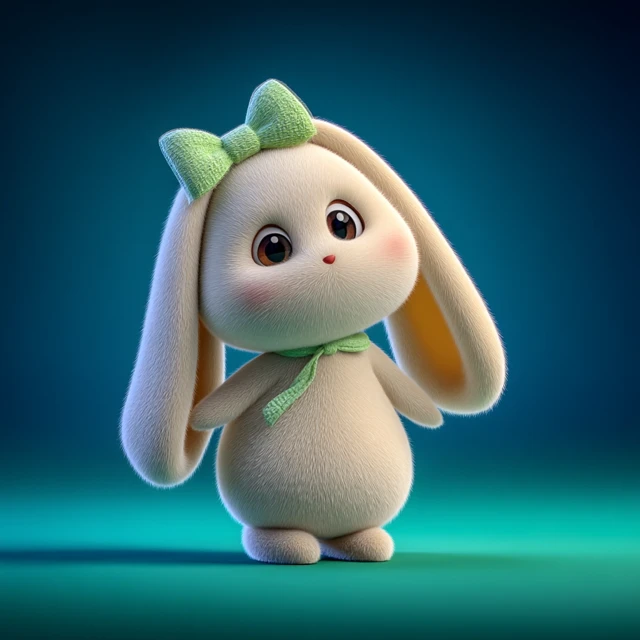 Adorable Plush Bunny Toy with Bow