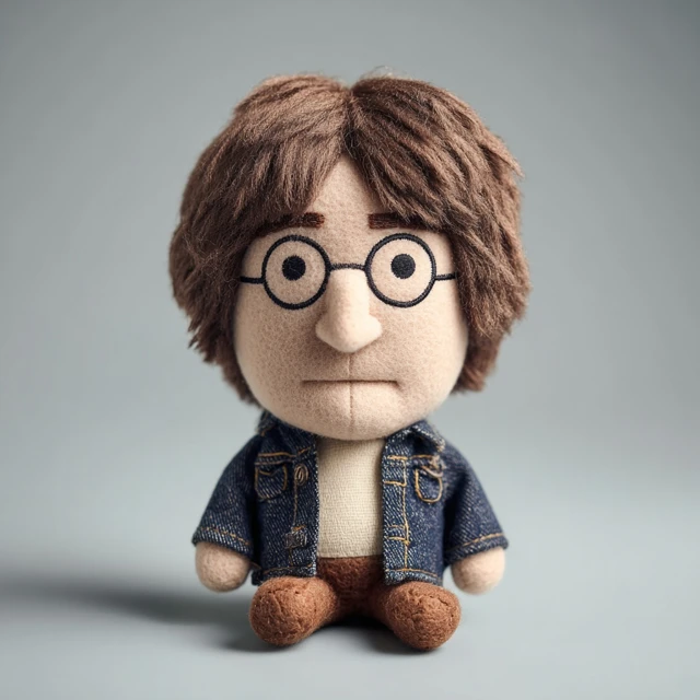 John Lennon Plush Toy Adorable Front View