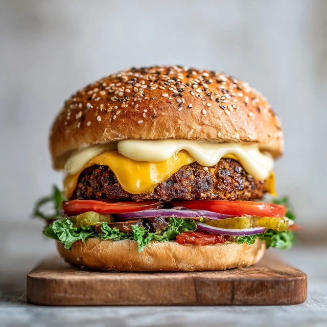 Homemade Veggie Burger Delicious and Fresh
