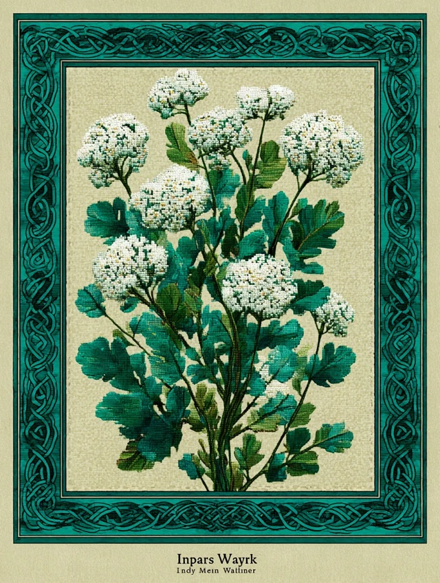 Yarrow Flowers Celtic Knotwork Book Cover
