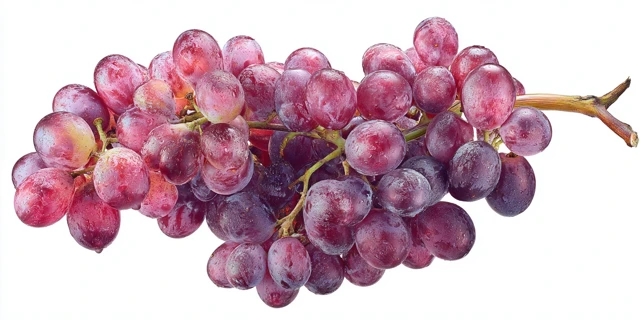 Fresh Grapes Isolated on White Background
