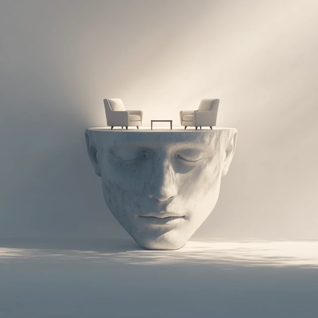 Surreal Image Therapy Armchairs Inside Head Concept
