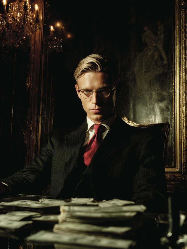 Elegant Businessman in a Moody Office