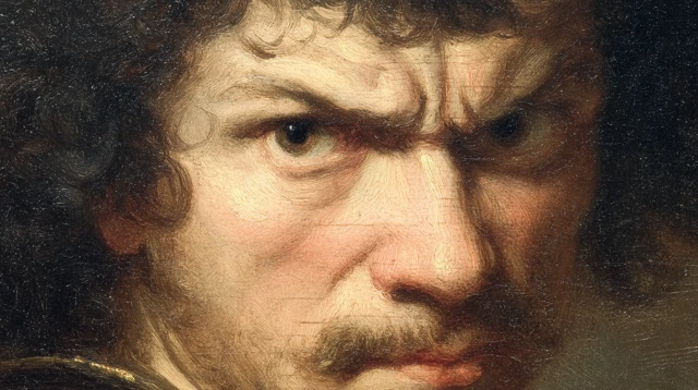 Angry Gladiator Jan Steen Oil Painting Dramatic Portrait