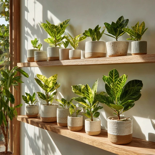 Money Tree Plants in Decorative Pots