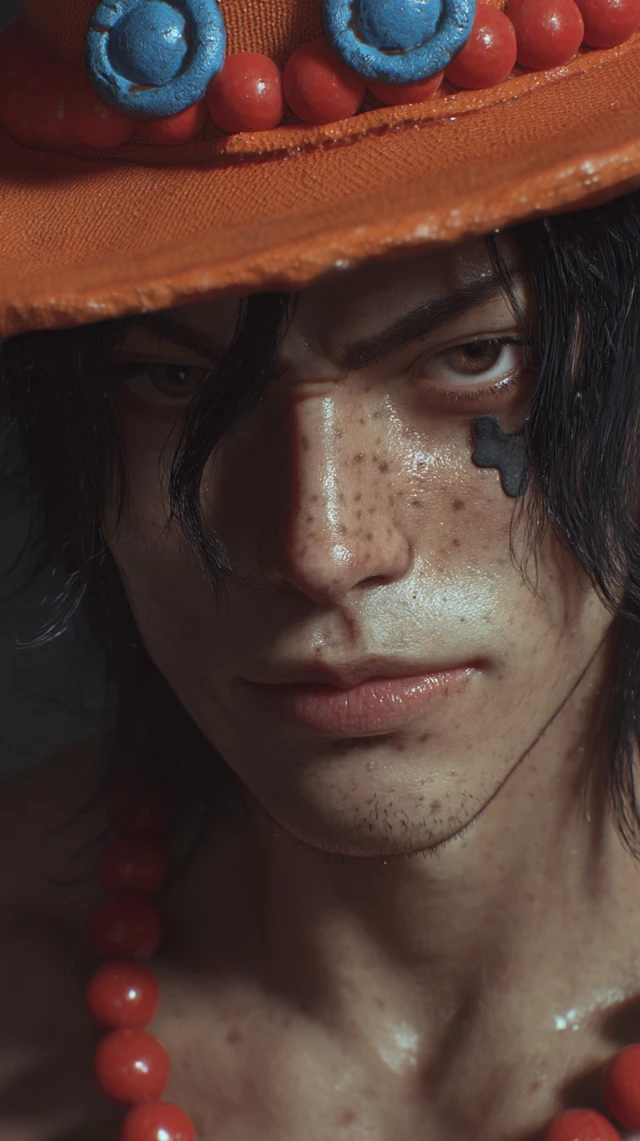 Realistic Portrait of Ace from One Piece